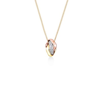 CARTIER TRINITY CUSHION-SHAPED PENDANT NECKLACE HALF-PAVED WITH DIAMONDS N7424481 